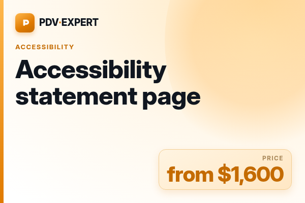 Accessibility statement page