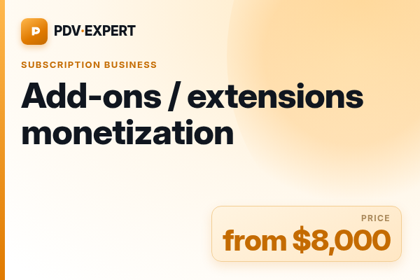 Add-ons / extensions monetization