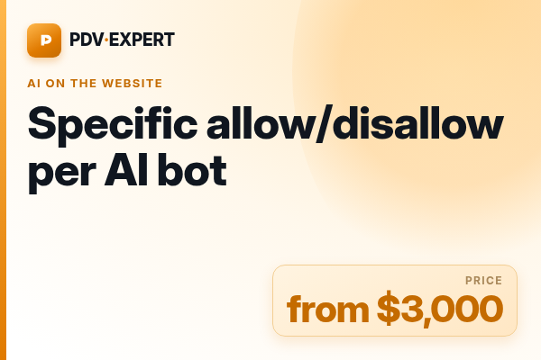 Specific allow/disallow per AI bot
