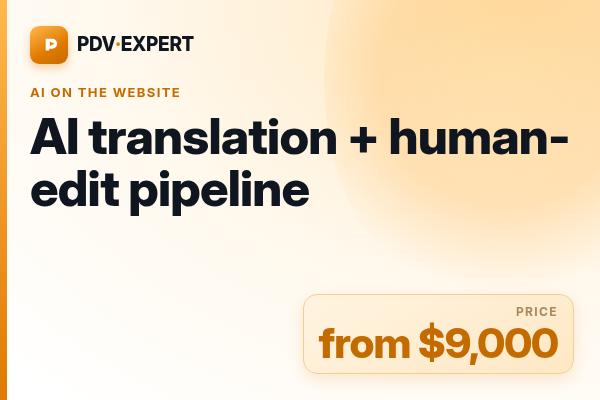 AI translation + human-edit pipeline