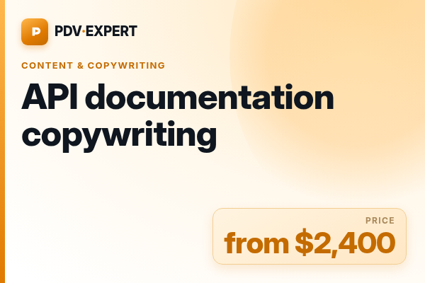 API documentation copywriting