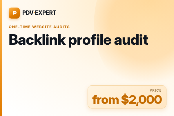 Backlink profile audit