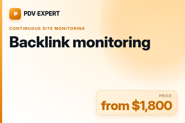 Backlink monitoring