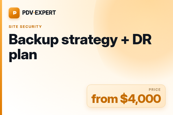 Backup strategy + DR plan