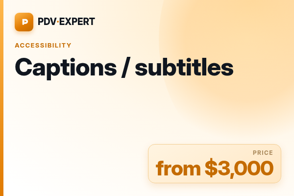 Captions / subtitles