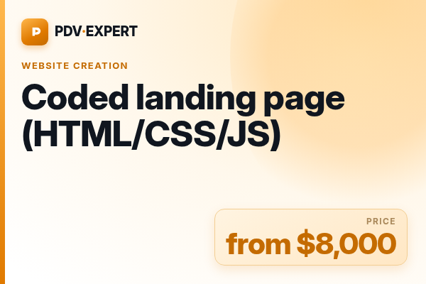Coded landing page (HTML/CSS/JS)