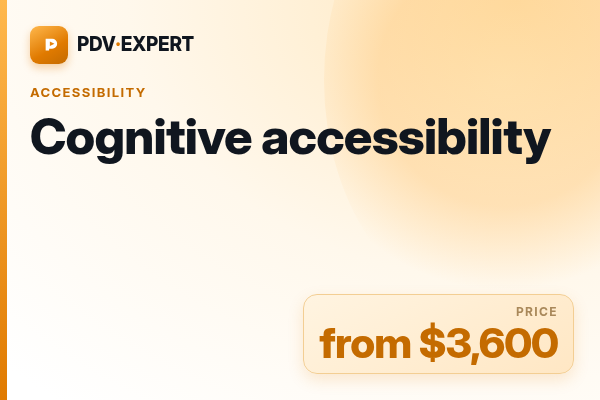 Cognitive accessibility