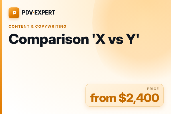 Comparison 'X vs Y'