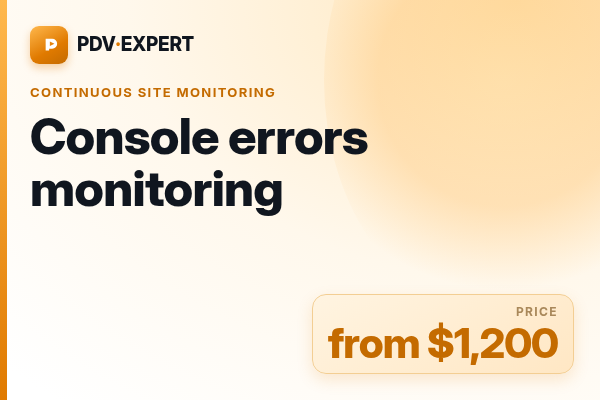 Console errors monitoring