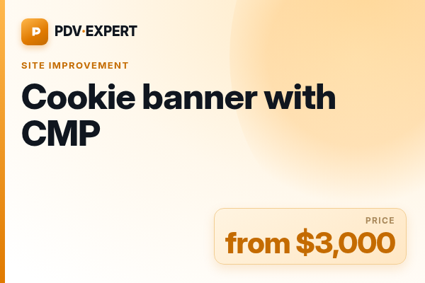 Cookie banner with CMP