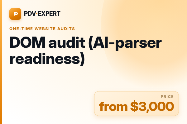 DOM audit (AI-parser readiness)