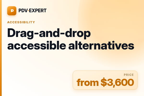 Drag-and-drop accessible alternatives