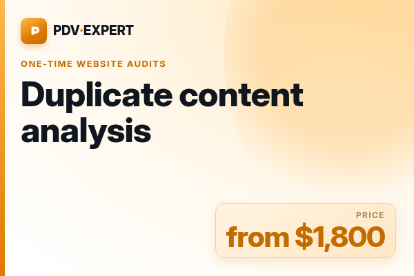 Duplicate content analysis