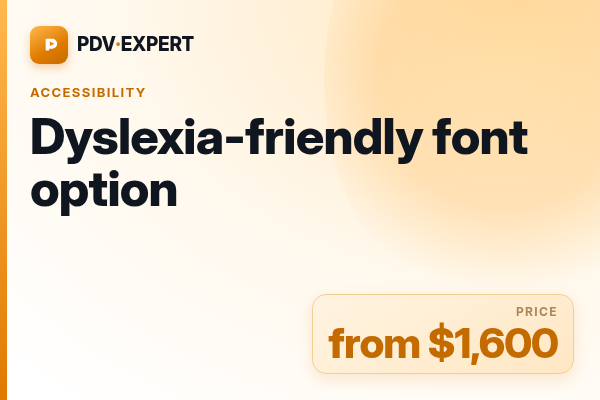 Dyslexia-friendly font option