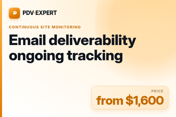 Email deliverability ongoing tracking