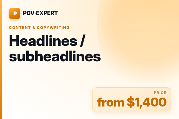 Headlines / subheadlines