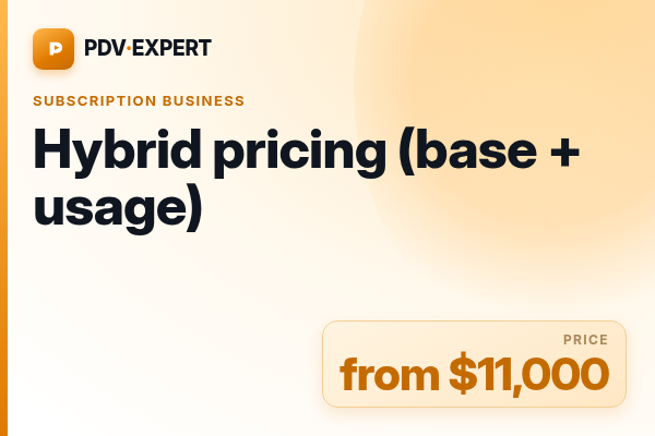 Hybrid pricing (base + usage)