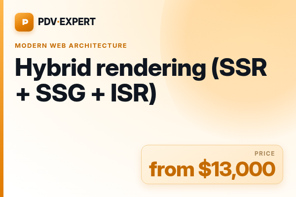 Hybrid rendering (SSR + SSG + ISR)