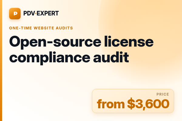 Open-source license compliance audit