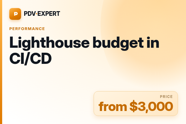 Lighthouse budget in CI/CD