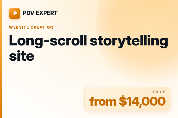 Long-scroll storytelling site