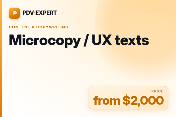 Microcopy / UX texts