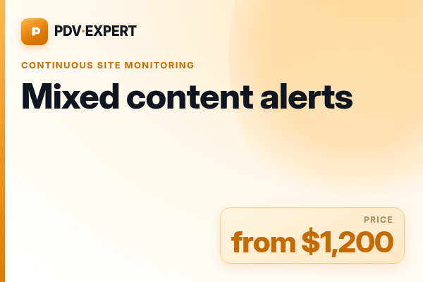 Mixed content alerts