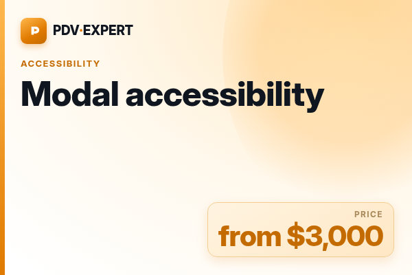 Modal accessibility
