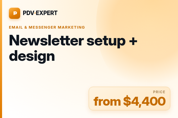 Newsletter setup + design