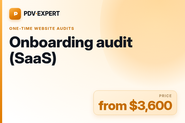 Onboarding audit (SaaS)