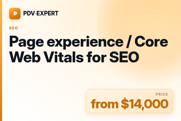 Page experience / Core Web Vitals for SEO
