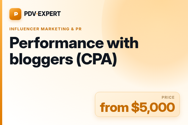 Performance with bloggers (CPA)