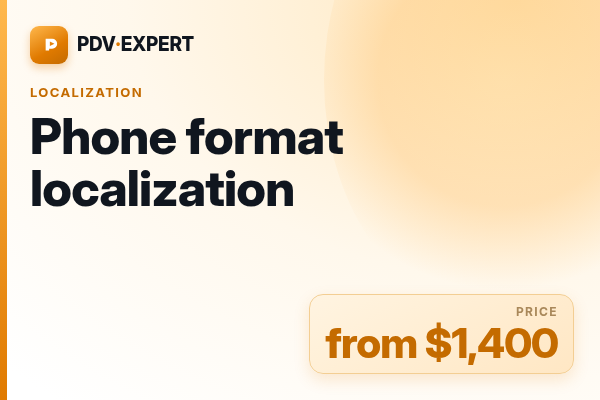 Phone format localization