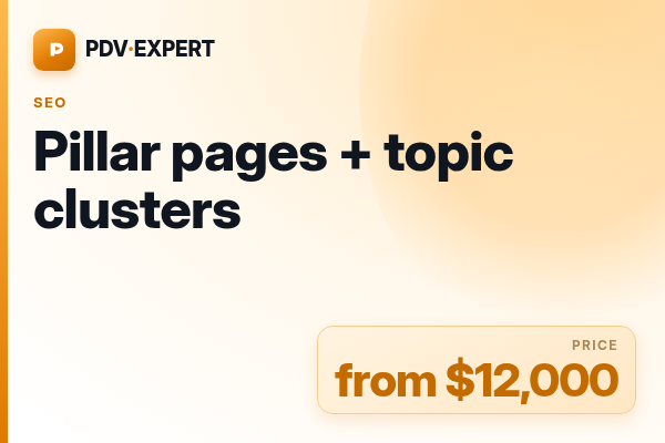 Pillar pages + topic clusters