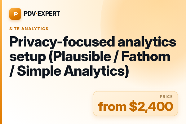 Privacy-focused analytics setup (Plausible / Fathom / Simple Analytics)