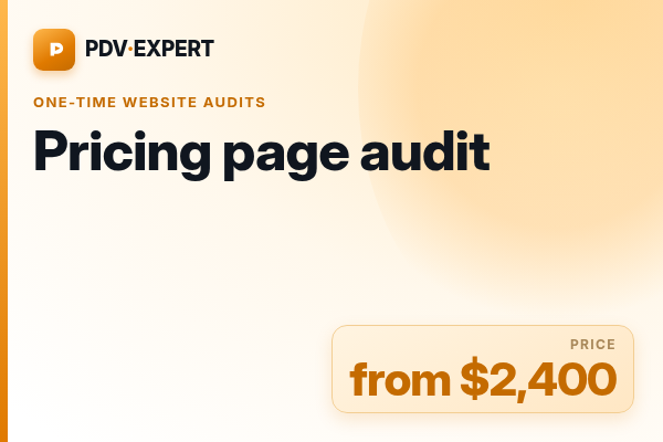 Pricing page audit