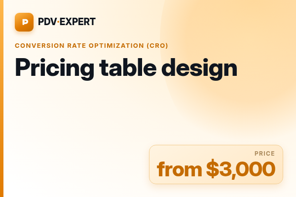 Pricing table design