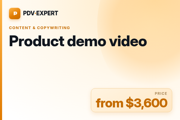 Product demo video
