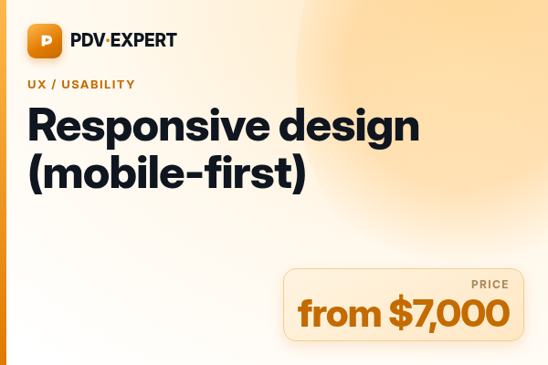 Responsive design (mobile-first)