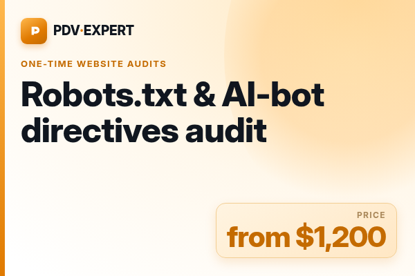 Robots.txt & AI-bot directives audit