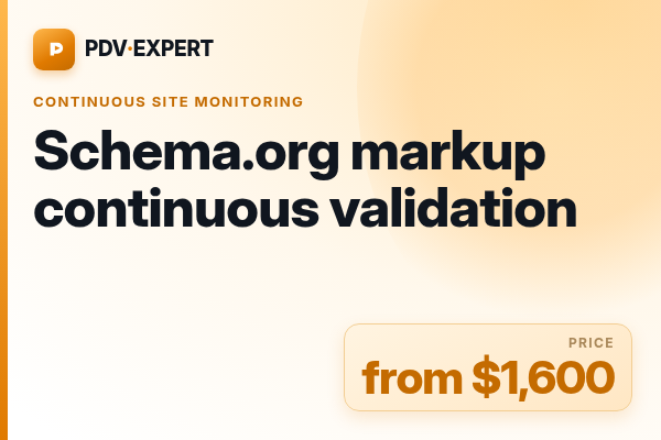 Schema.org markup continuous validation