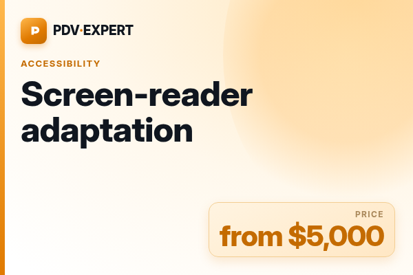 Screen-reader adaptation