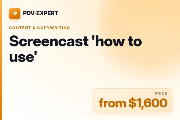 Screencast 'how to use'