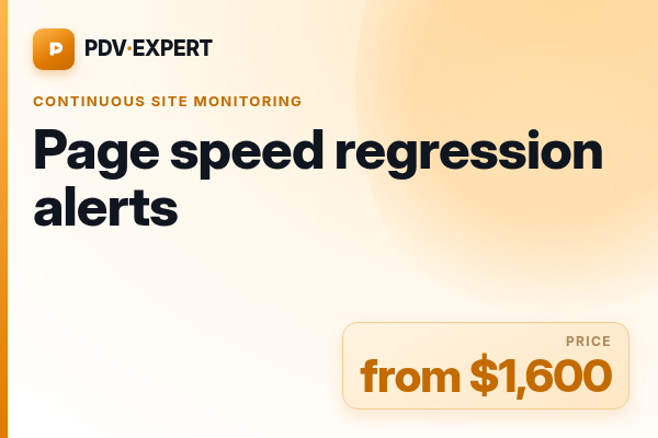 Page speed regression alerts
