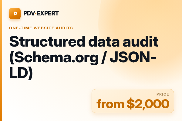 Structured data audit (Schema.org / JSON-LD)