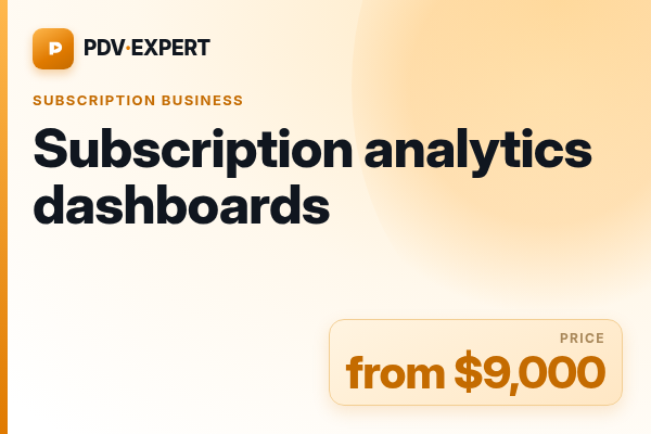 Subscription analytics dashboards