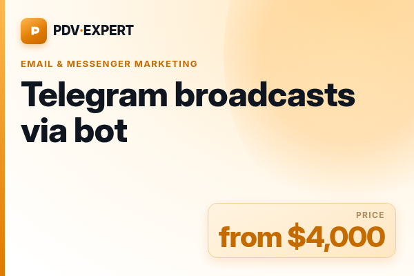 Telegram broadcasts via bot