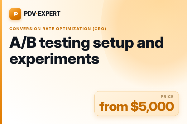 A/B testing setup and experiments
