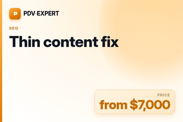 Thin content fix
