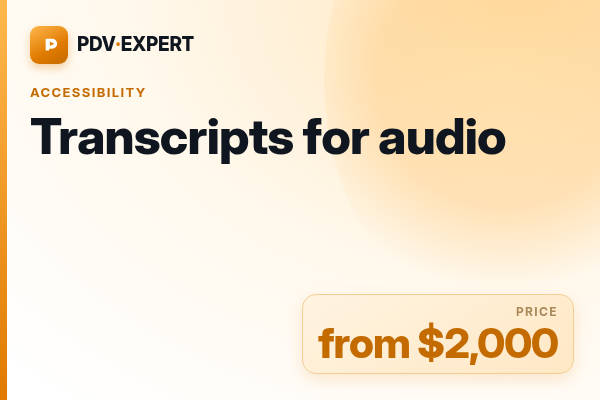 Transcripts for audio